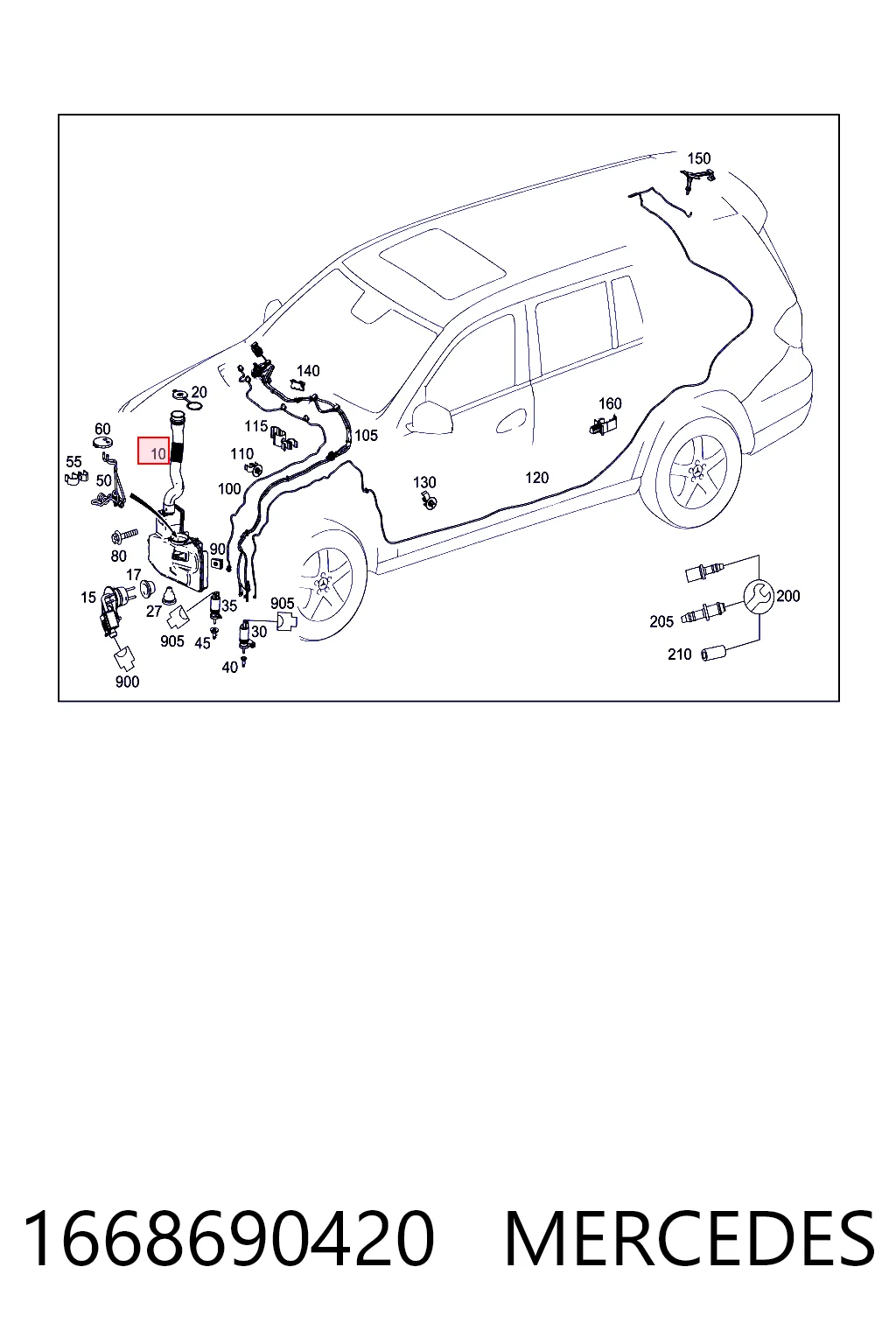 1668690420 Mercedes Zbiorniczek spryskiwacza szyb