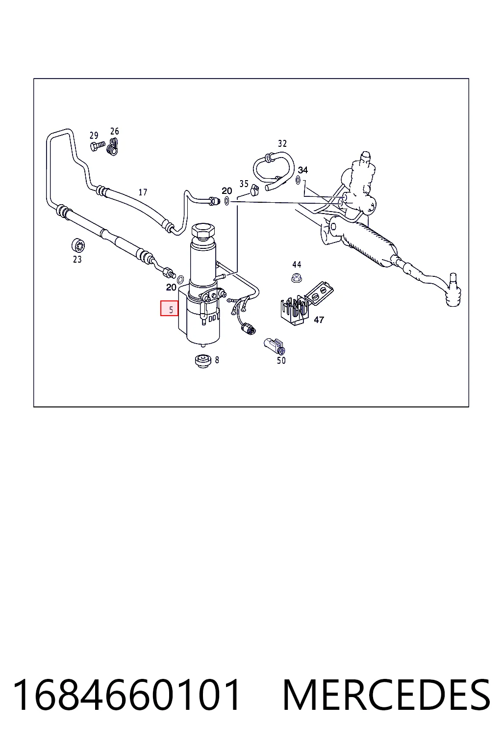 1684660101 Mercedes Pompa wspomagania hydraulicznego kierownicy