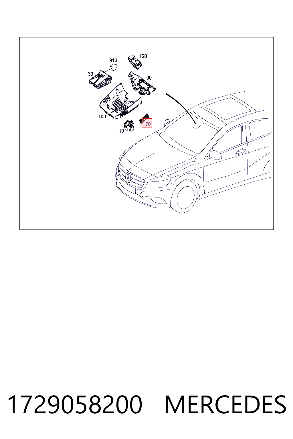 Czujnik deszczu do Mercedes E  W212