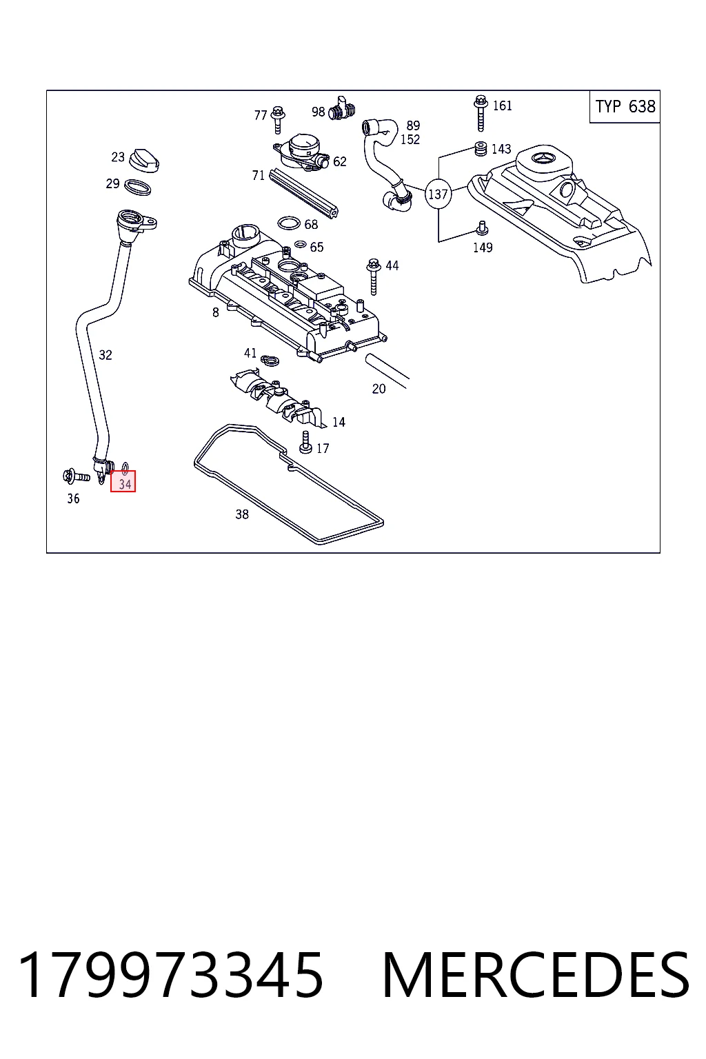 179973345 Mercedes Uszczelka korka miski olejowej