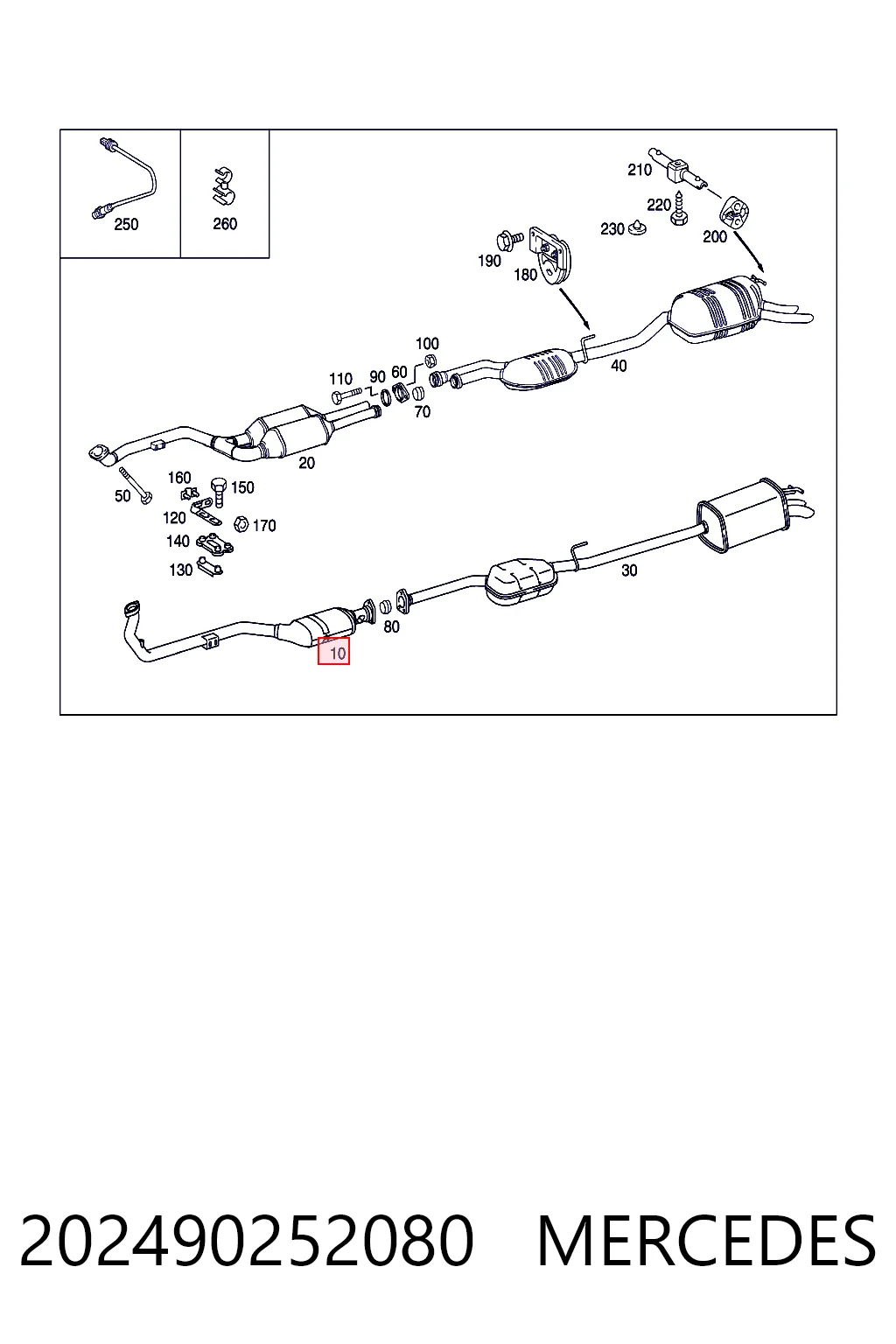 Konwerter-katalizator do Mercedes C  S202