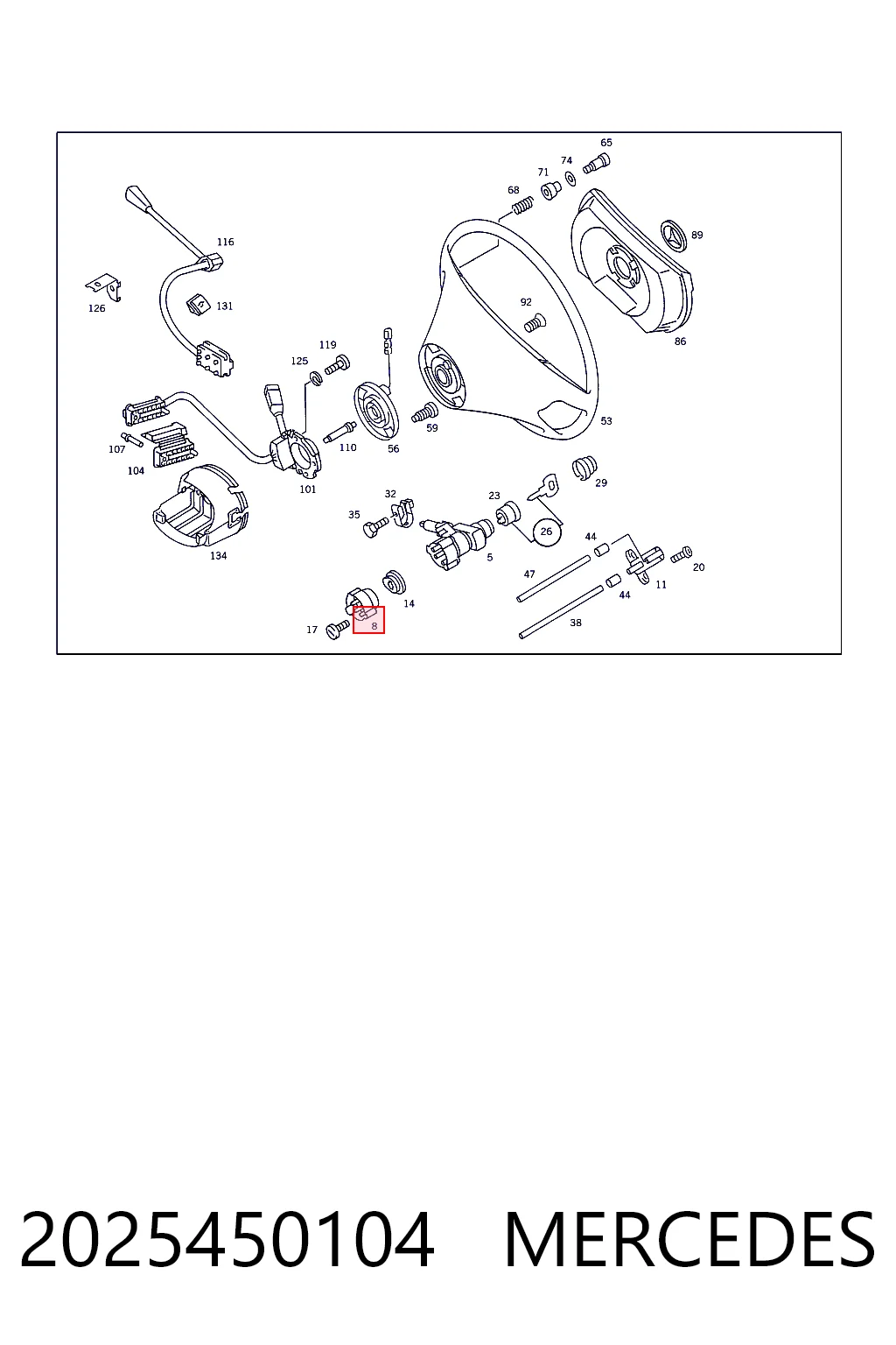 Kostka stacyjki zapłonowej Mercedes C sedana (W202) (1993 - 2000) cena, od 51,19 USD
