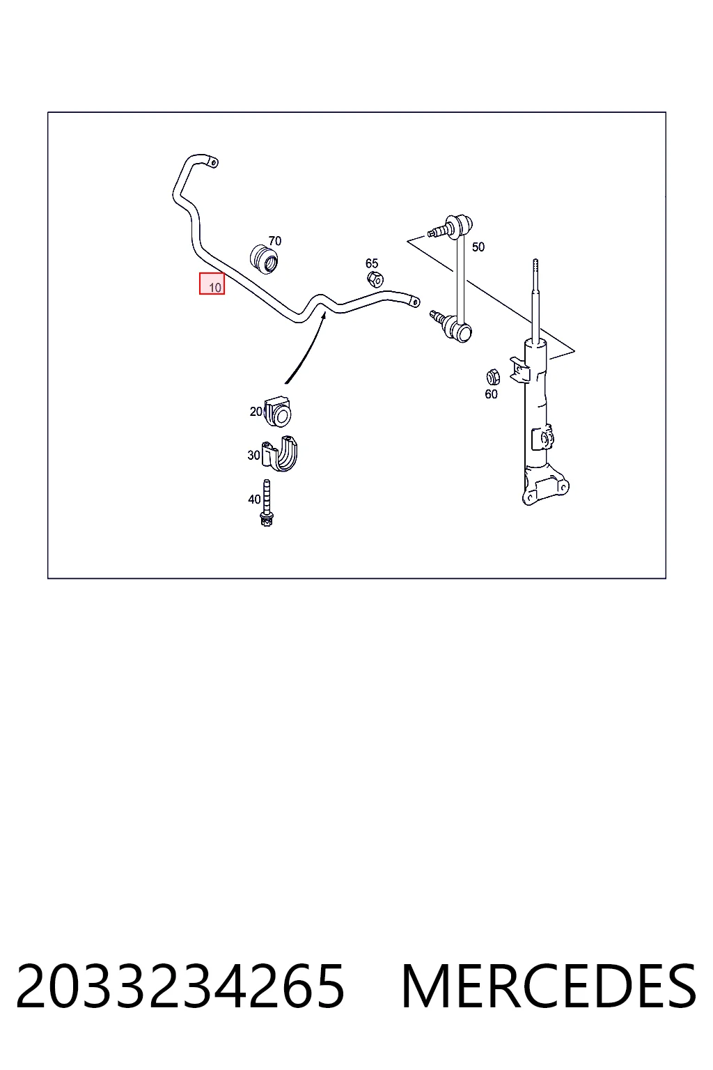 2033234265 Mercedes Stabilizator przedni