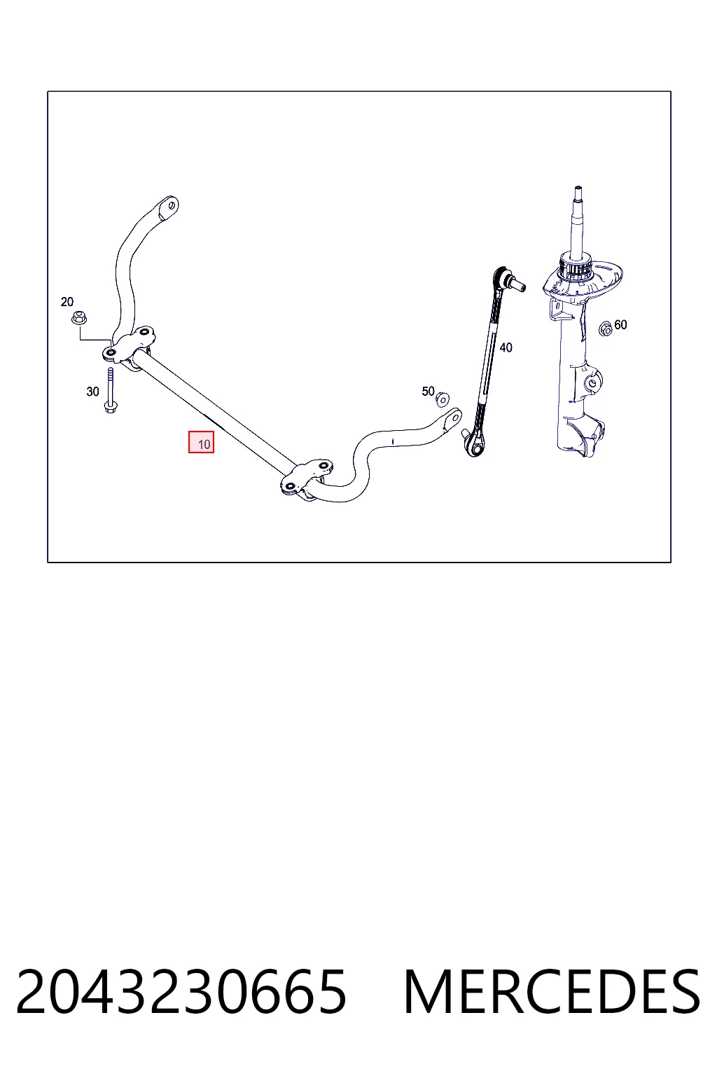 Stabilizator przedni do Mercedes C  W204