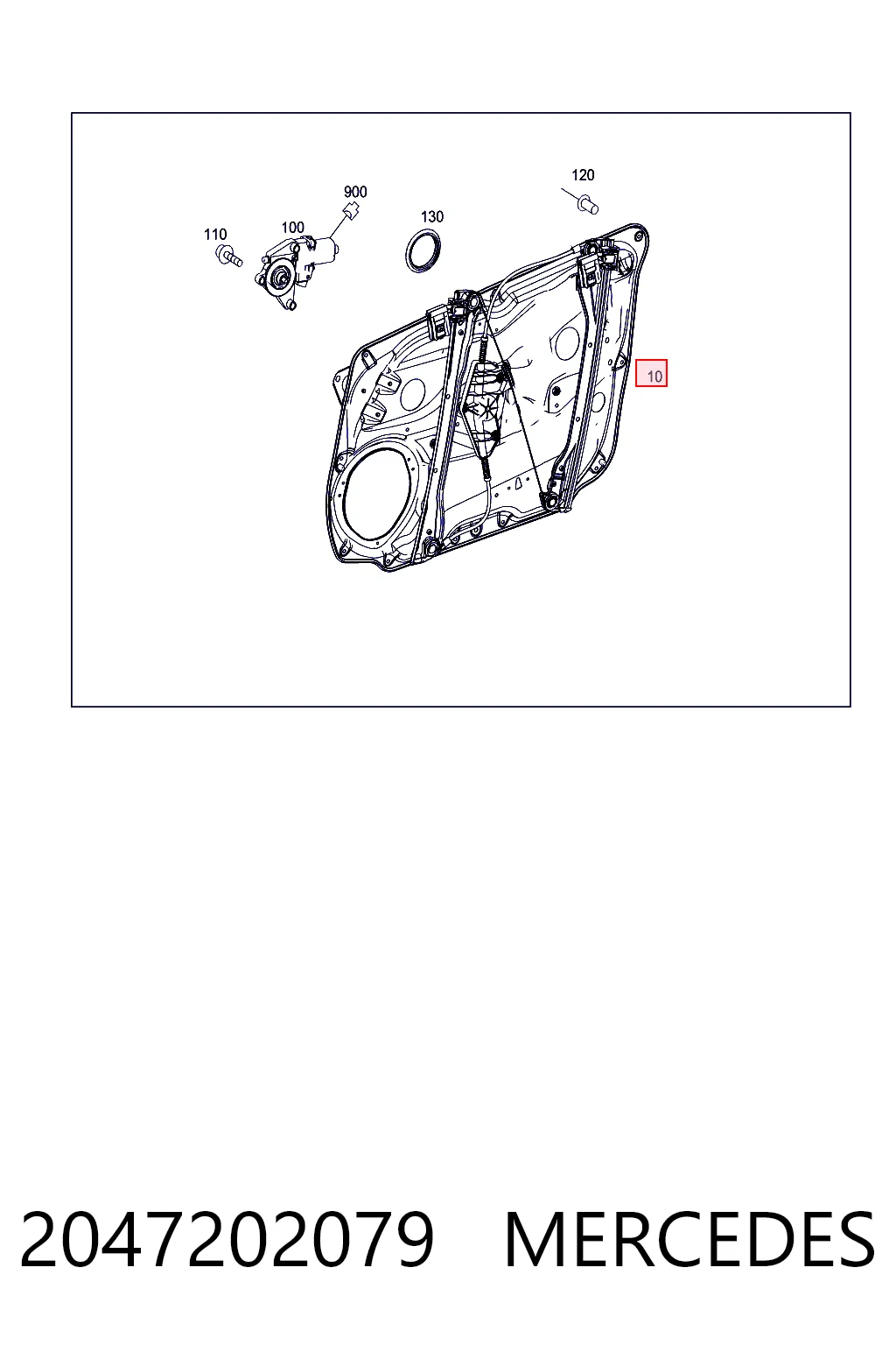 Mechanizm podnoszenia szyby drzwi przednich prawych Mercedes GLK SUV (X204) (2008 - 2015) cena, od 112,26 USD