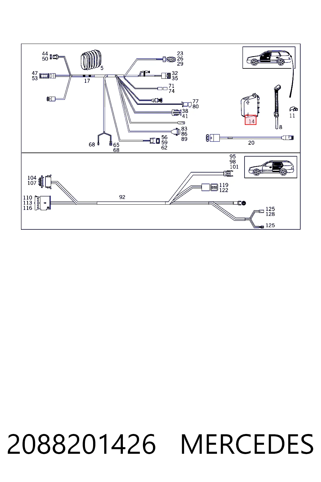 Blok komfortu do Mercedes CLK  C208