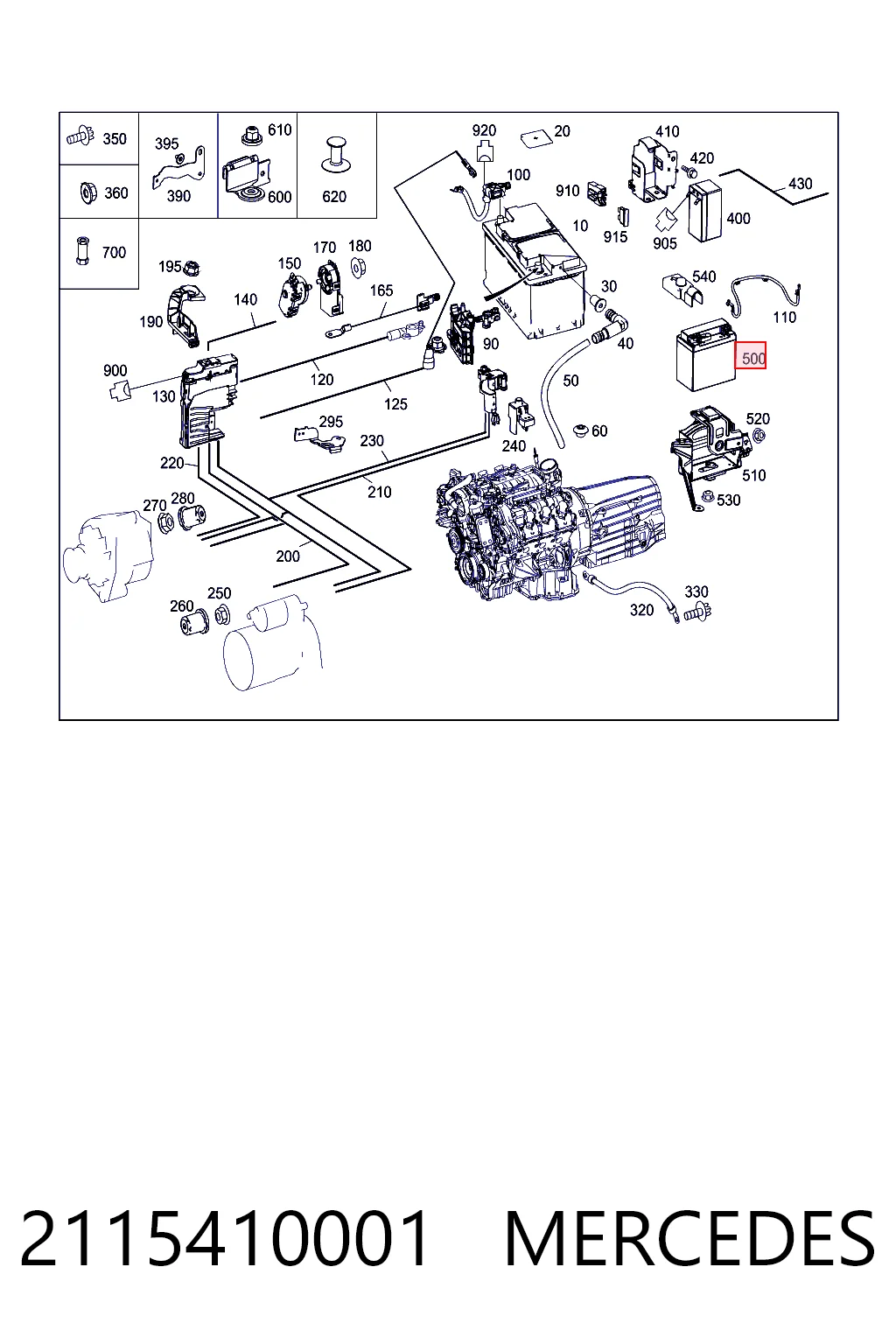 2115410001 Mercedes Bateria (akumulator)