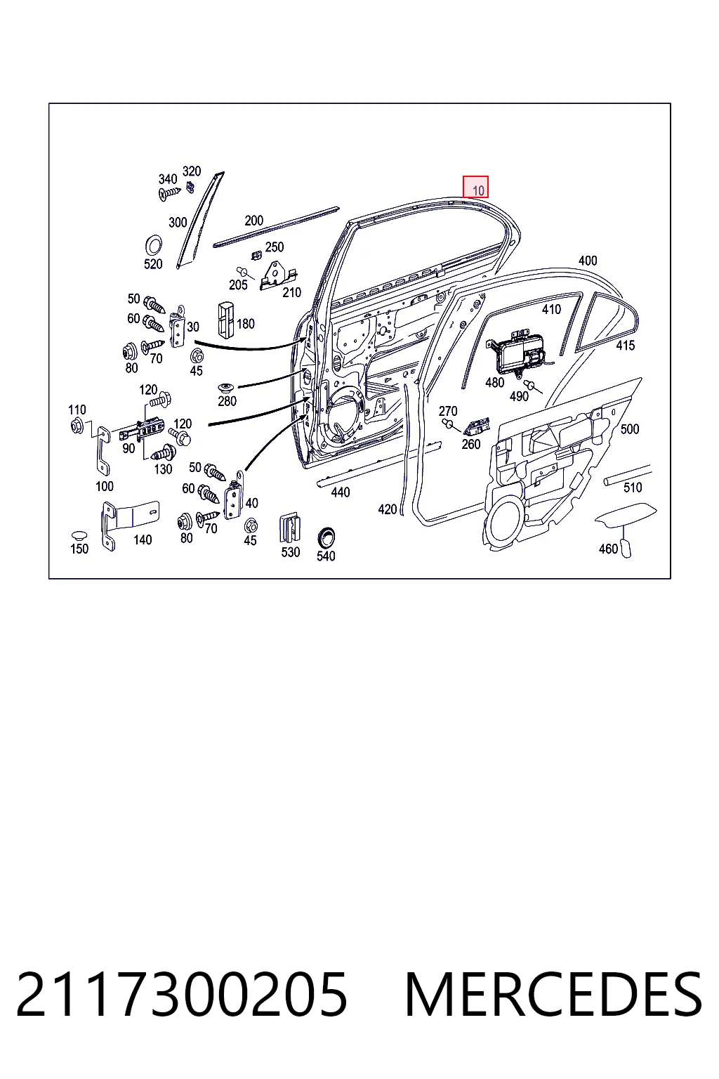 Drzwi tylne prawe do Mercedes E  W211
