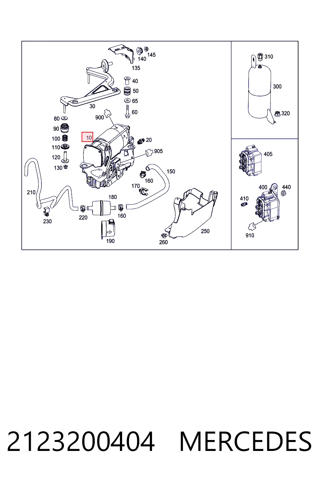 2123200404 Mercedes Kompresor zawieszenia pneumatycznego