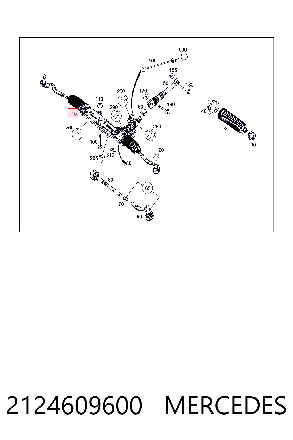 Listwa kierownicza (maglownica) do Mercedes E  W212
