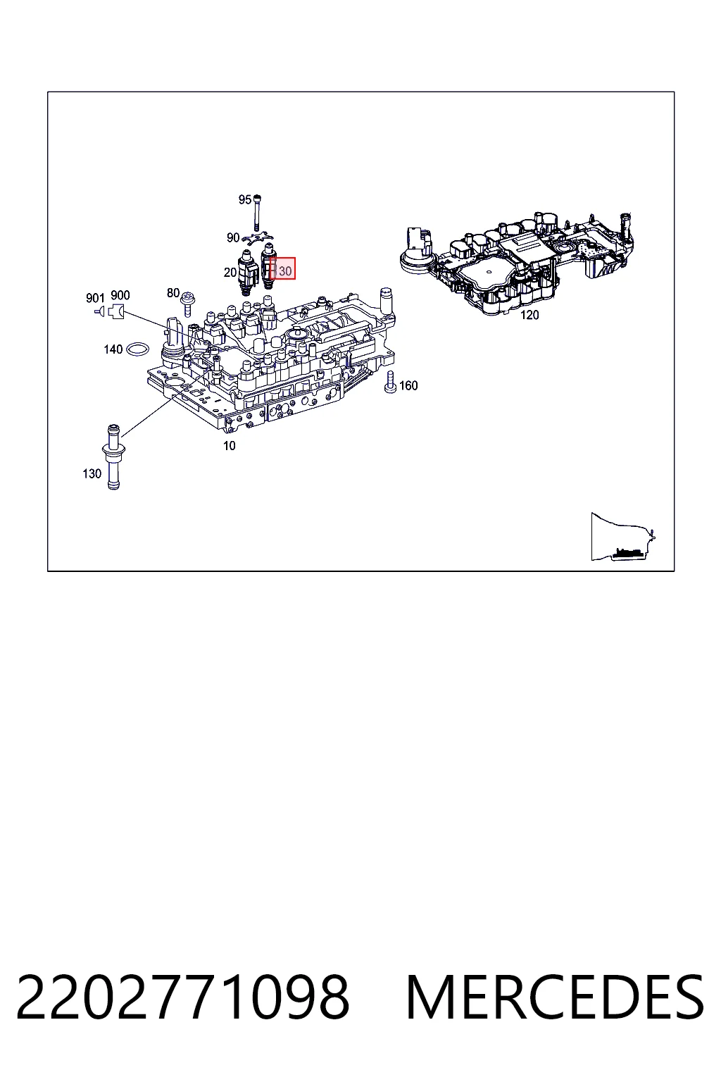 2202771098 Mercedes Solenoid automatycznej skrzyni biegów