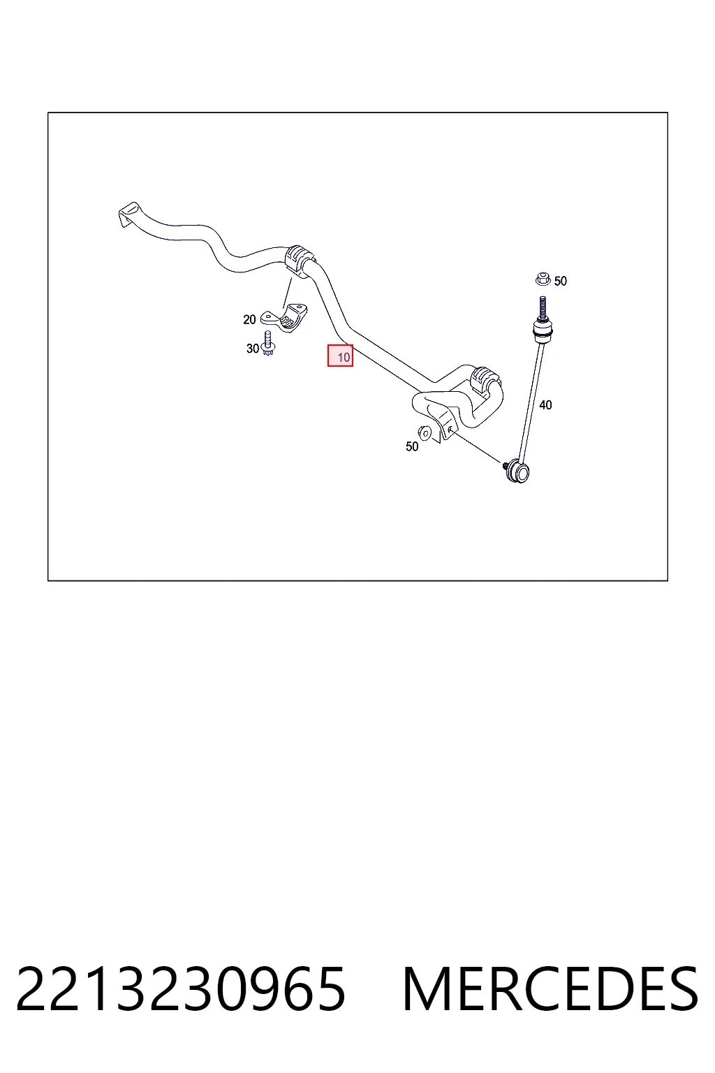 2213230965 Mercedes Stabilizator przedni