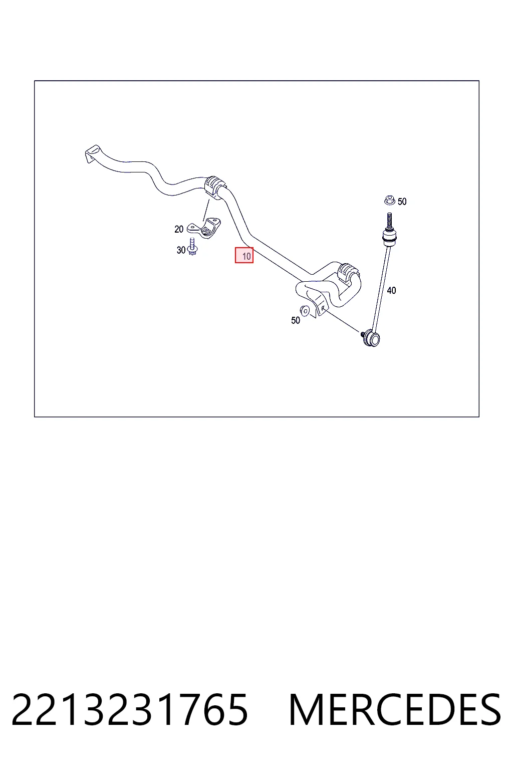 2213231765 Mercedes Stabilizator przedni