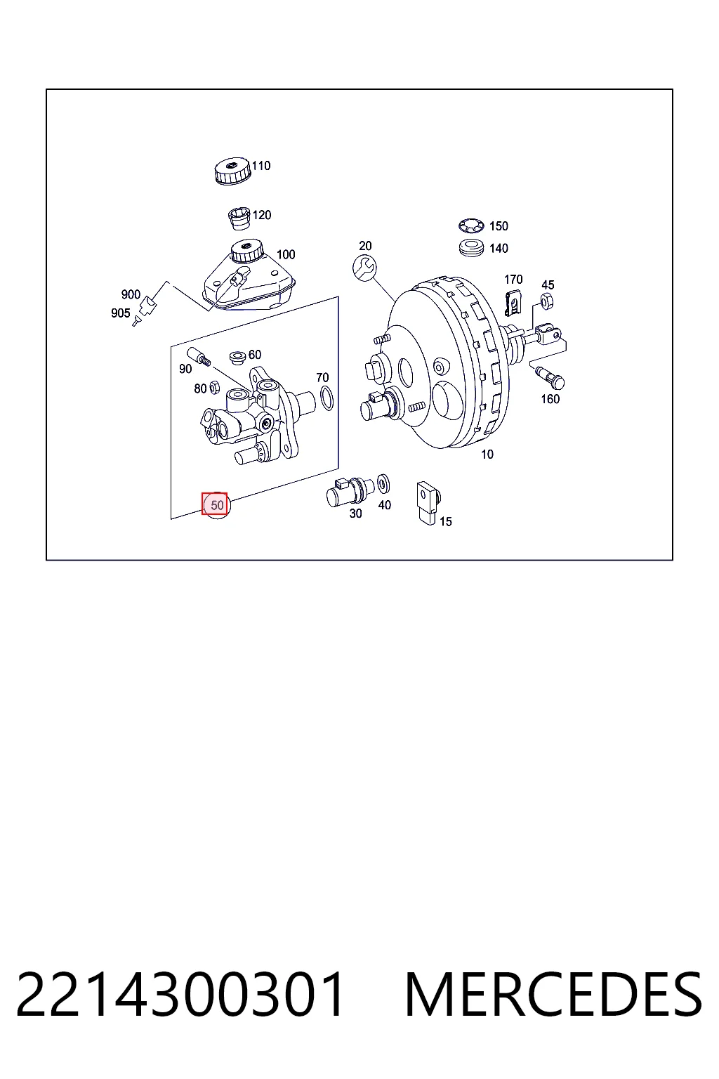 Główny cylinder hamulców Mercedes S sedana (W221) (2005 - 2013) cena, od 106,66 USD
