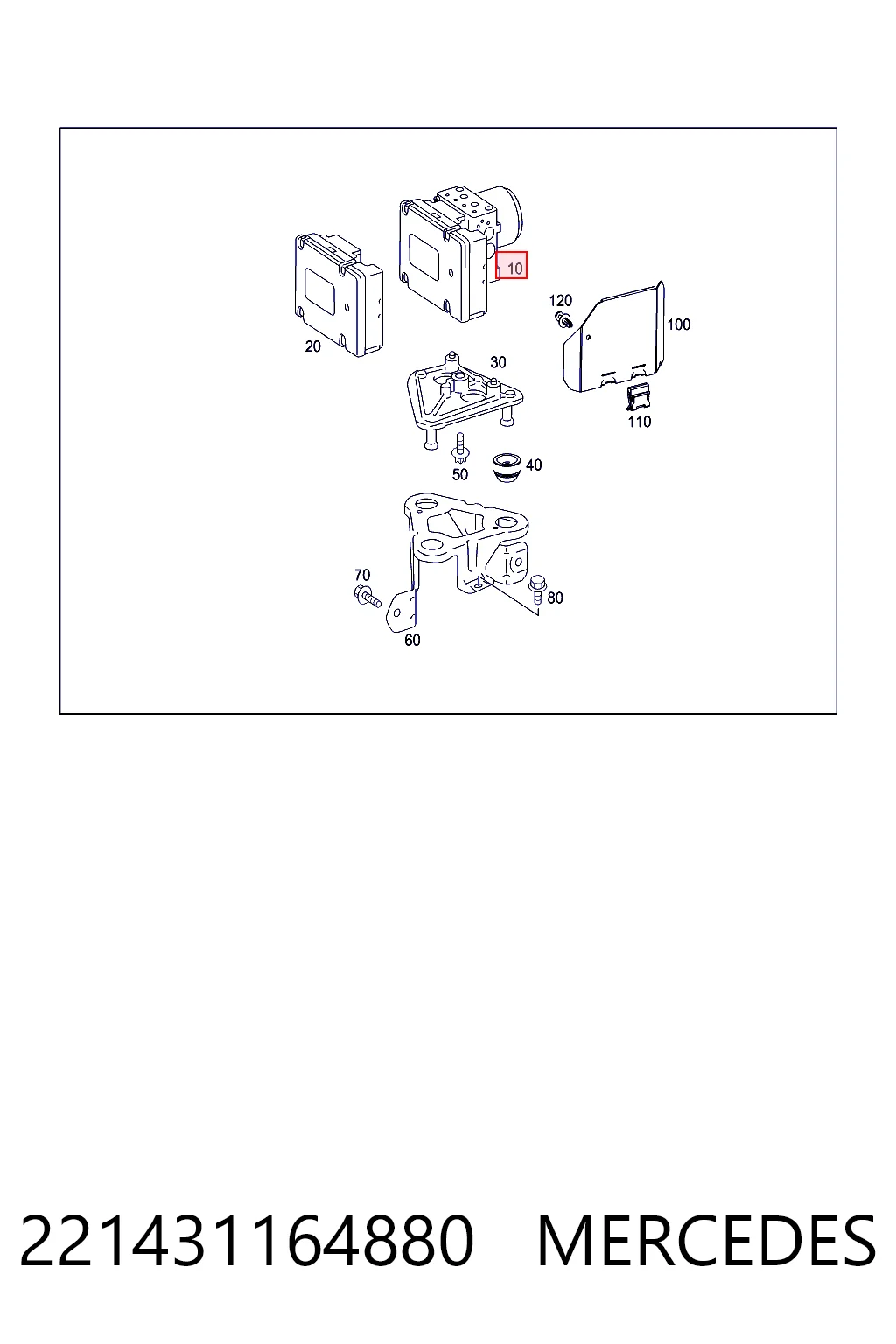 Sterownik ABS  hydrauliczny Mercedes S sedana (W221) (2005 - 2013) cena, od 506,64 USD