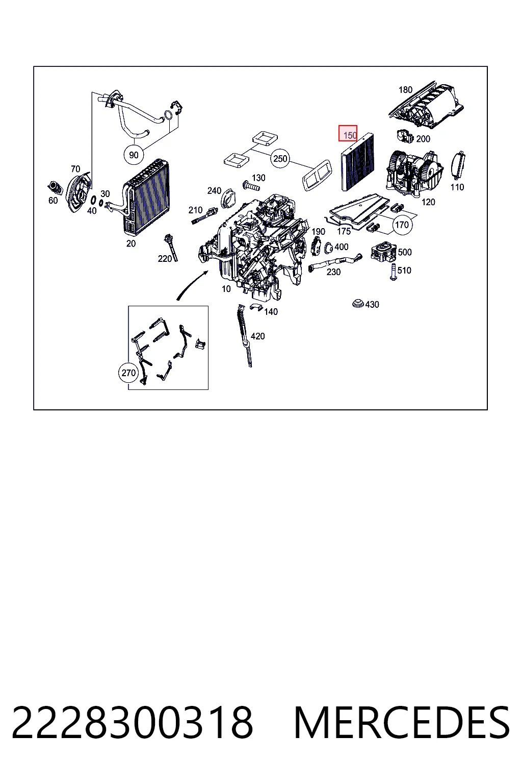 2228300318 Mercedes Filtr kabiny