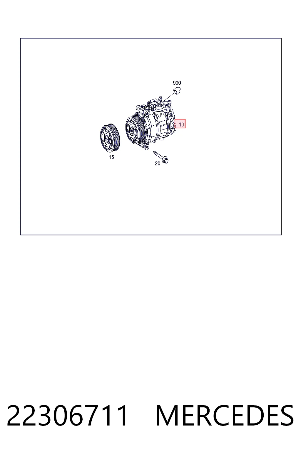 22306711 Mercedes Sprężarka klimatyzacji