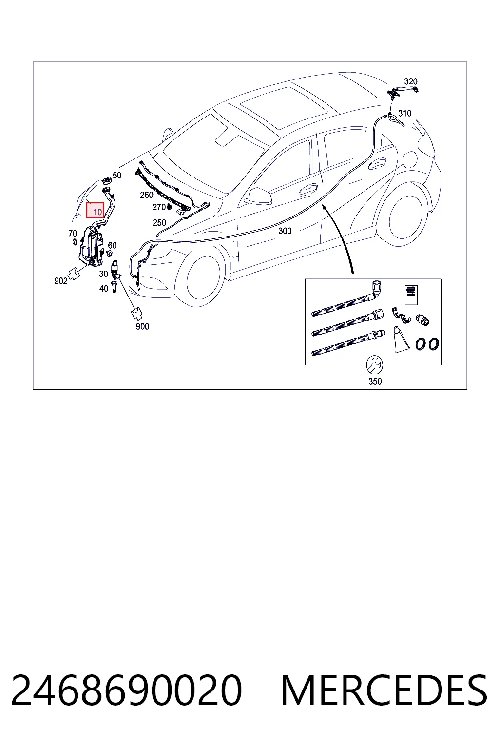 2468690020 Mercedes Zbiorniczek spryskiwacza szyb