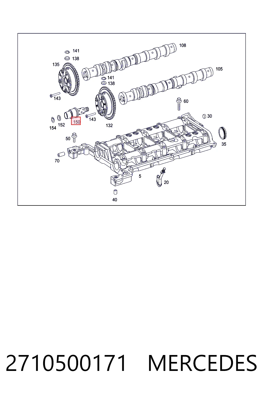2710500171 Mercedes Hydrauliczna śruba faz rozrządu