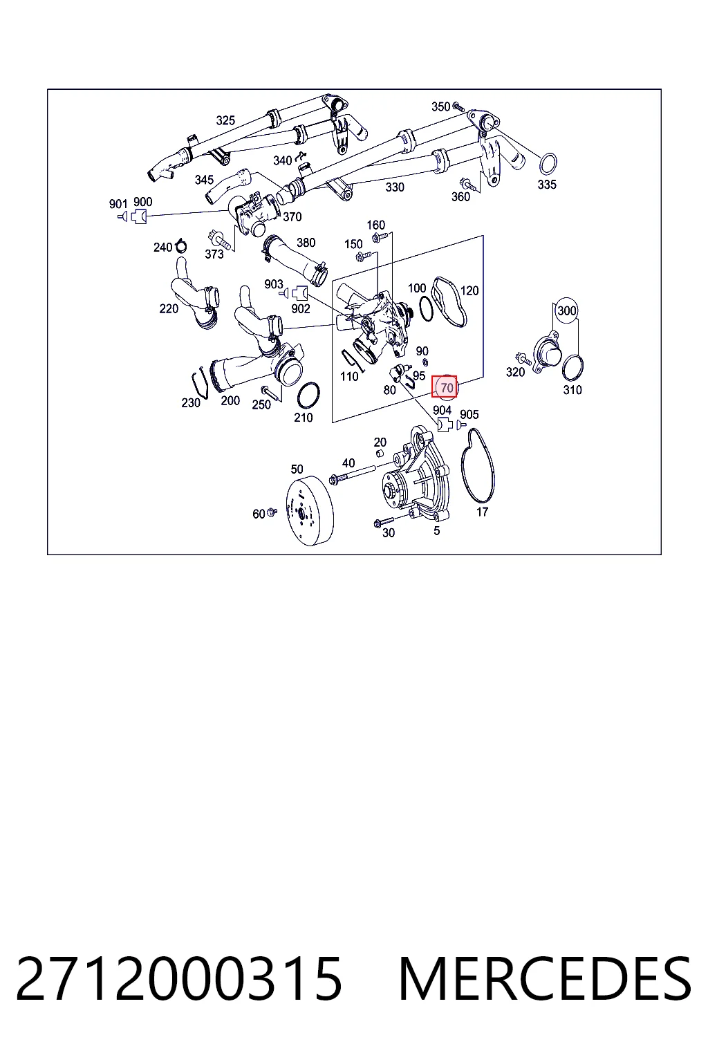 2712000315 Mercedes Termostat