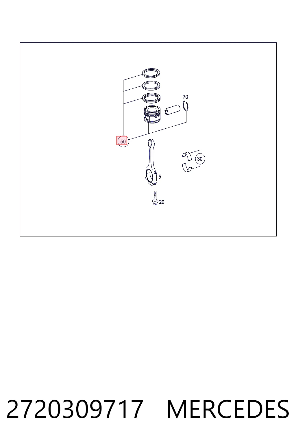 Tłok, komplet do jednego cylindru, STD Mercedes CLK coupe (C209) (2002 - 2009) cena, od 116,21 USD