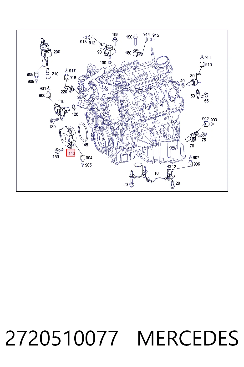 2720510077 Mercedes Regulator faz rozrządu