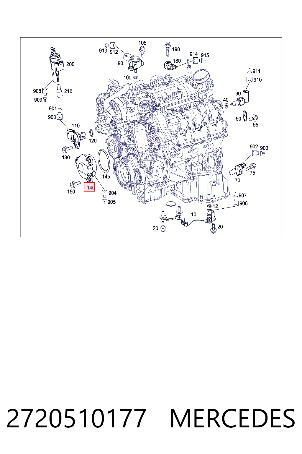 2720510177 Mercedes Regulator faz rozrządu