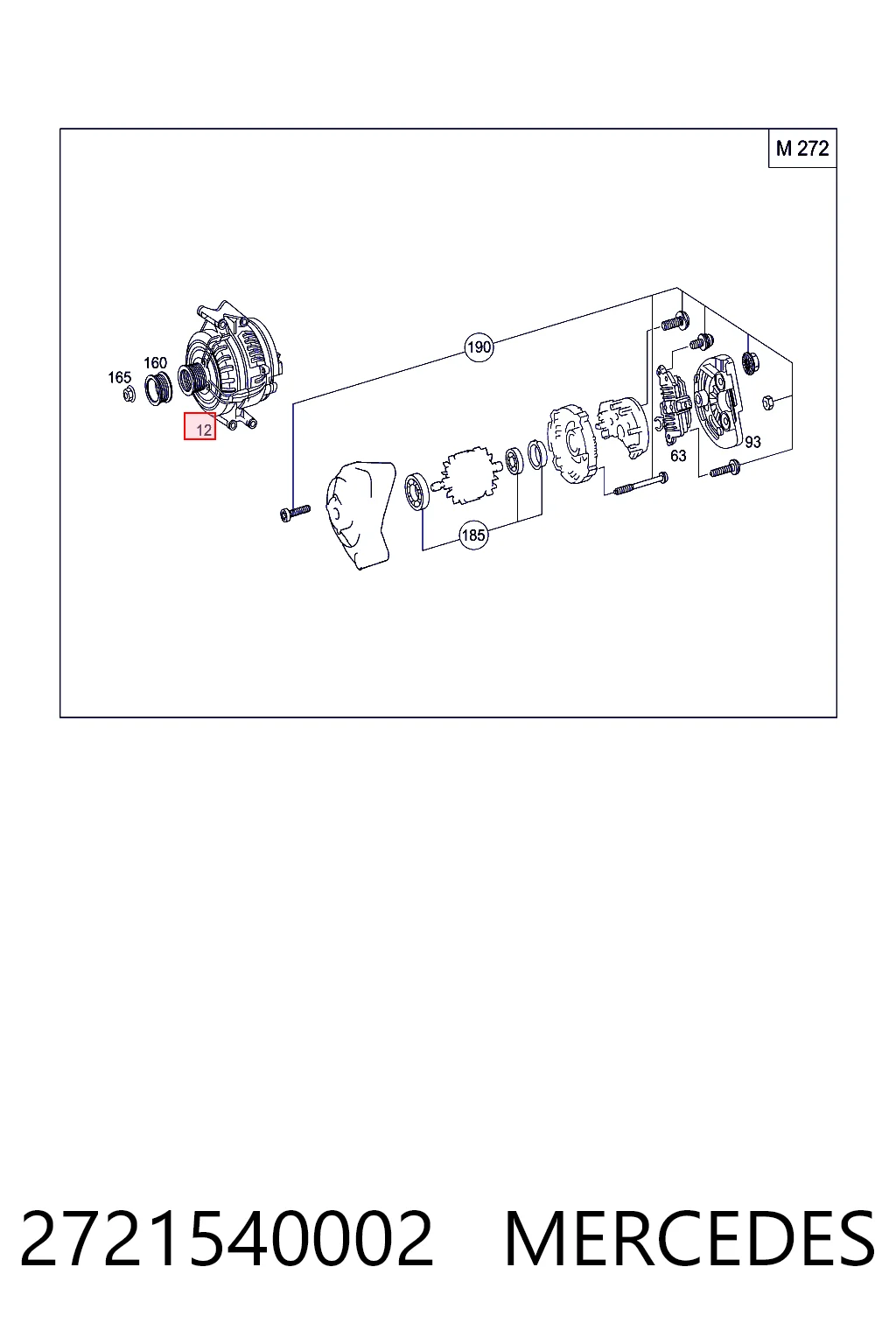 2721540002 Mercedes Alternator