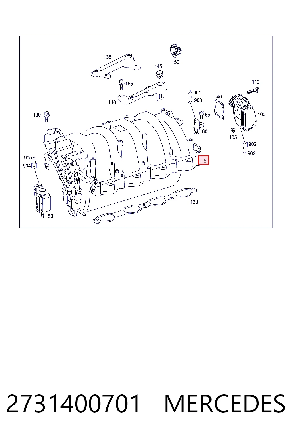 2731400701 Mercedes Kolektor ssący