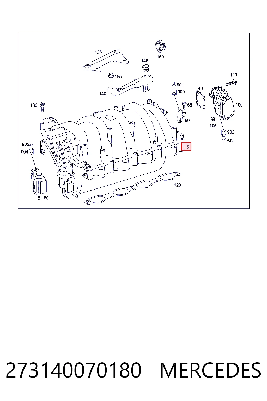 273140070180 Mercedes Kolektor ssący