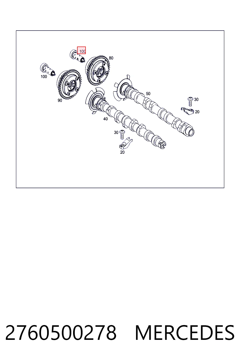 2760500278 Mercedes Hydrauliczna śruba faz rozrządu