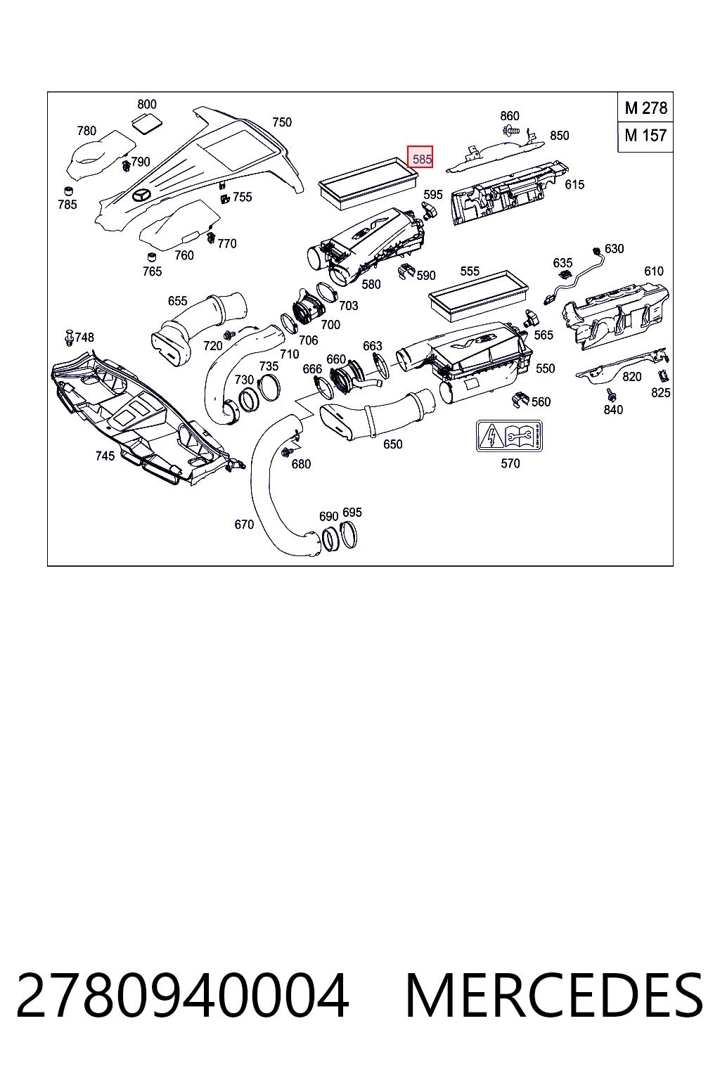 2780940004 Mercedes Filtr powietrza