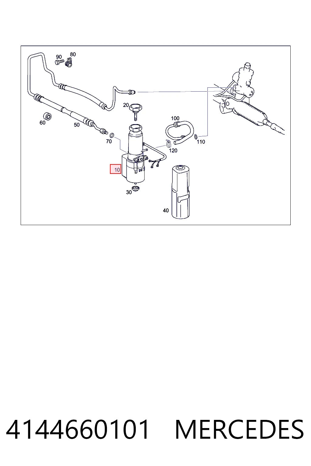 4144660101 Mercedes Pompa wspomagania hydraulicznego kierownicy