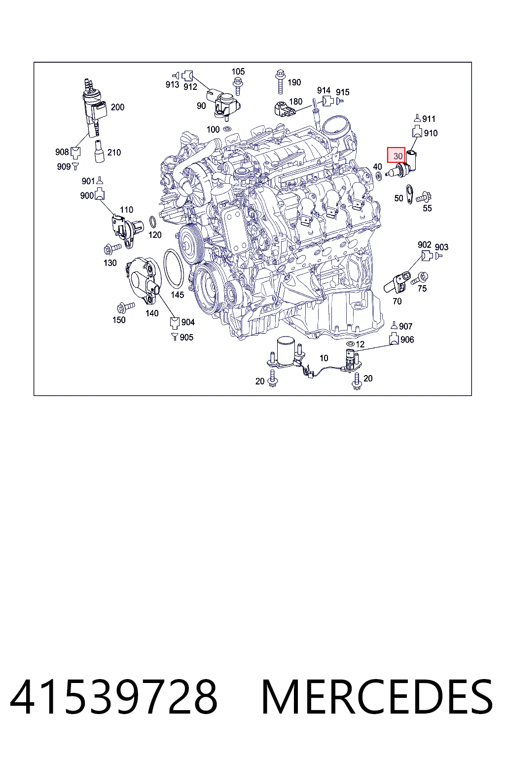 41539728 Mercedes Czujnik temperatury płynu chłodzącego