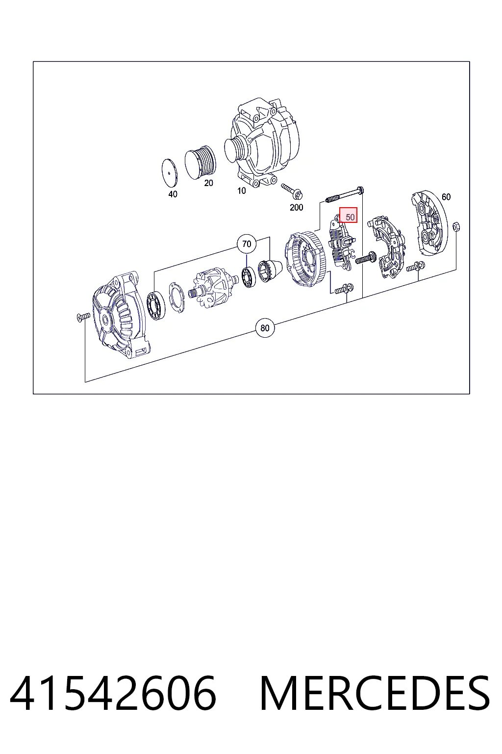 41542606 Mercedes Regulator alternatora (przekaźnik ładowania)