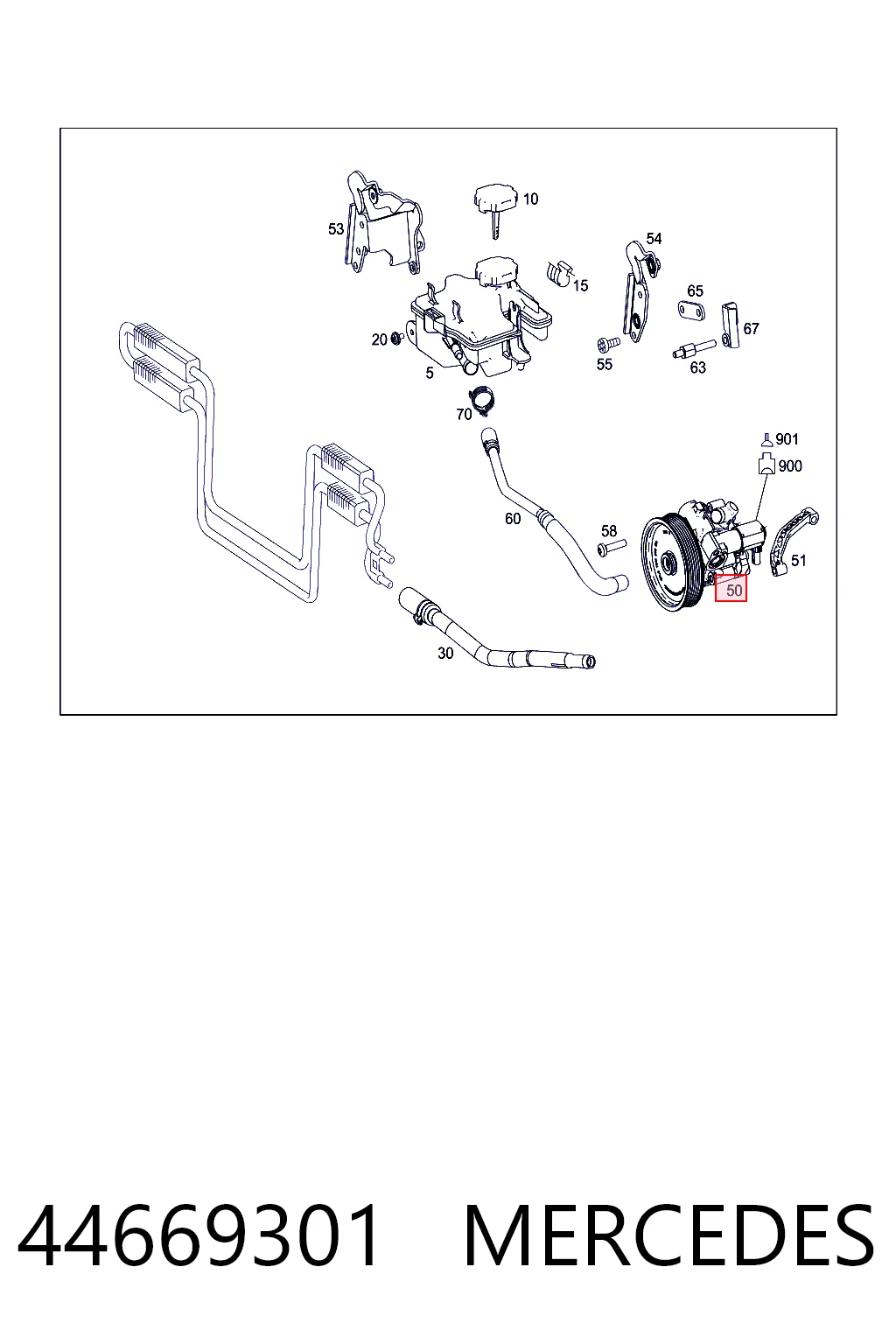 44669301 Mercedes Pompa wspomagania hydraulicznego kierownicy