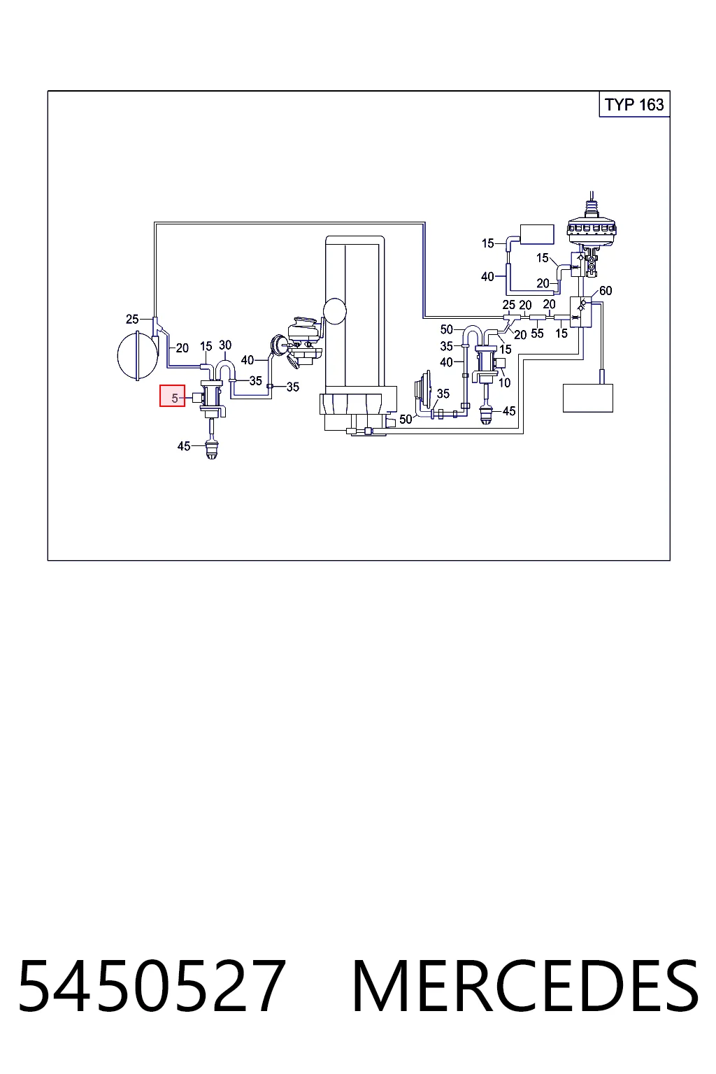 5450527 Mercedes Przetwornik ciśnienia (solenoid) doładowania