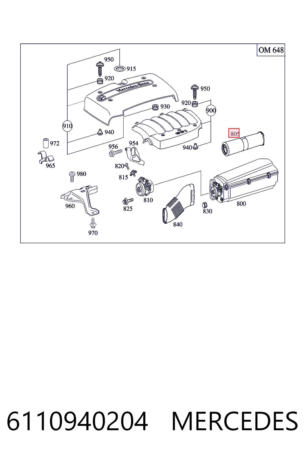 6110940204 Mercedes Filtr powietrza