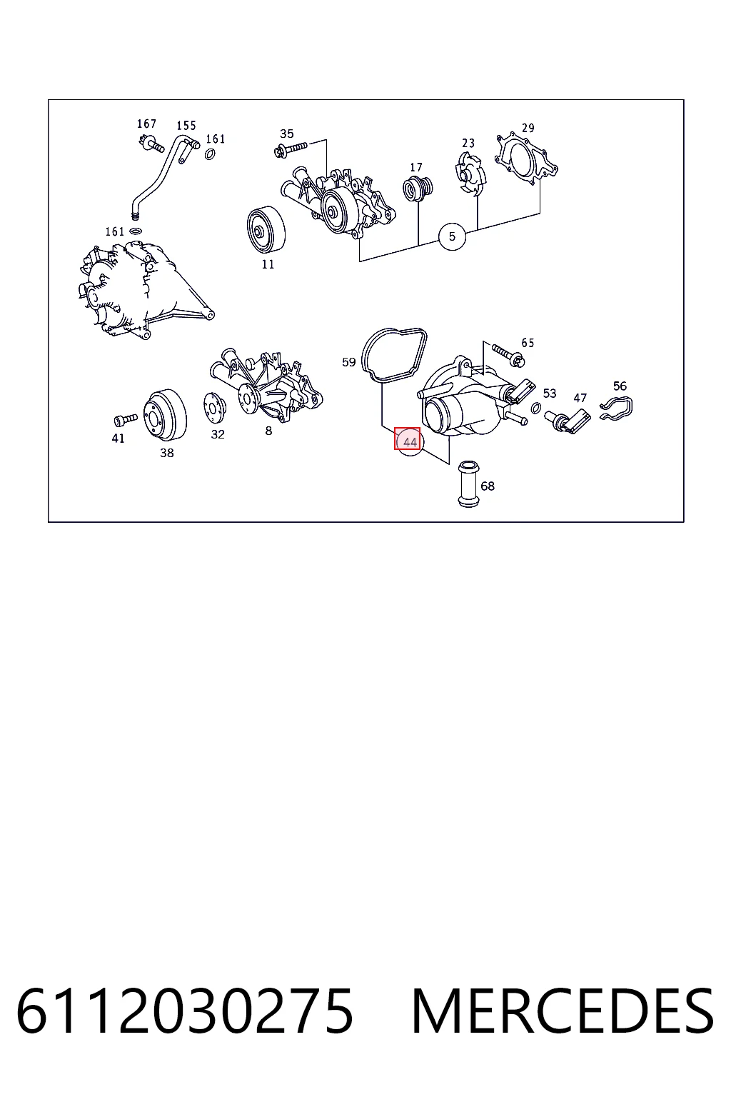 6112030275 Mercedes Termostat