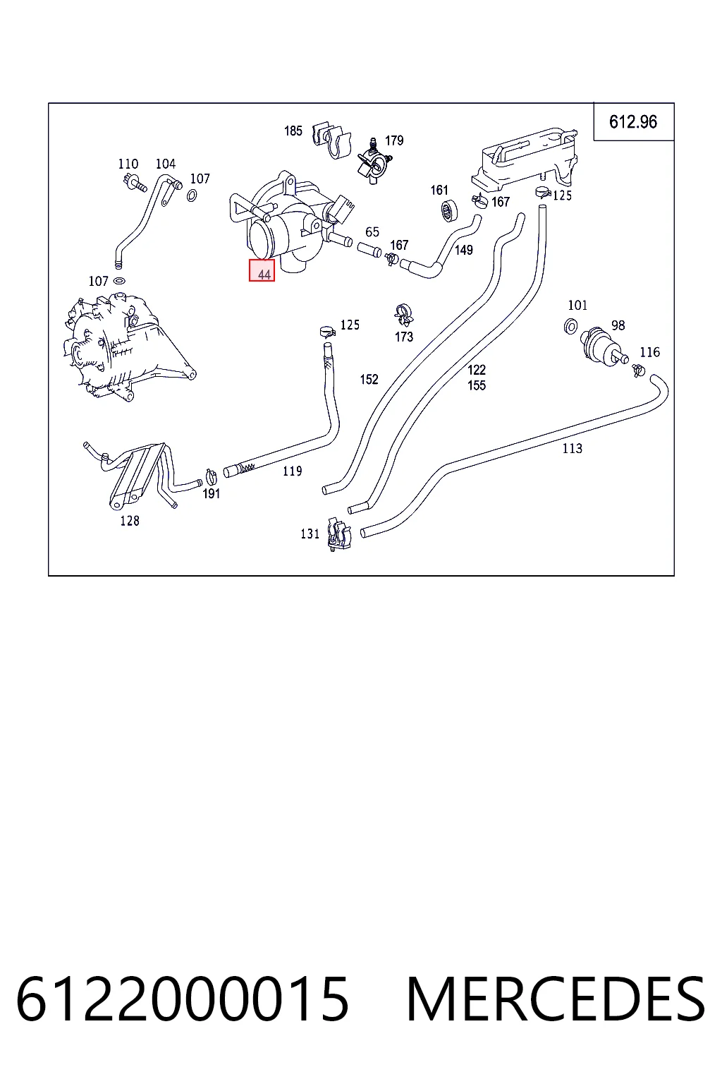 6122000015 Mercedes Termostat