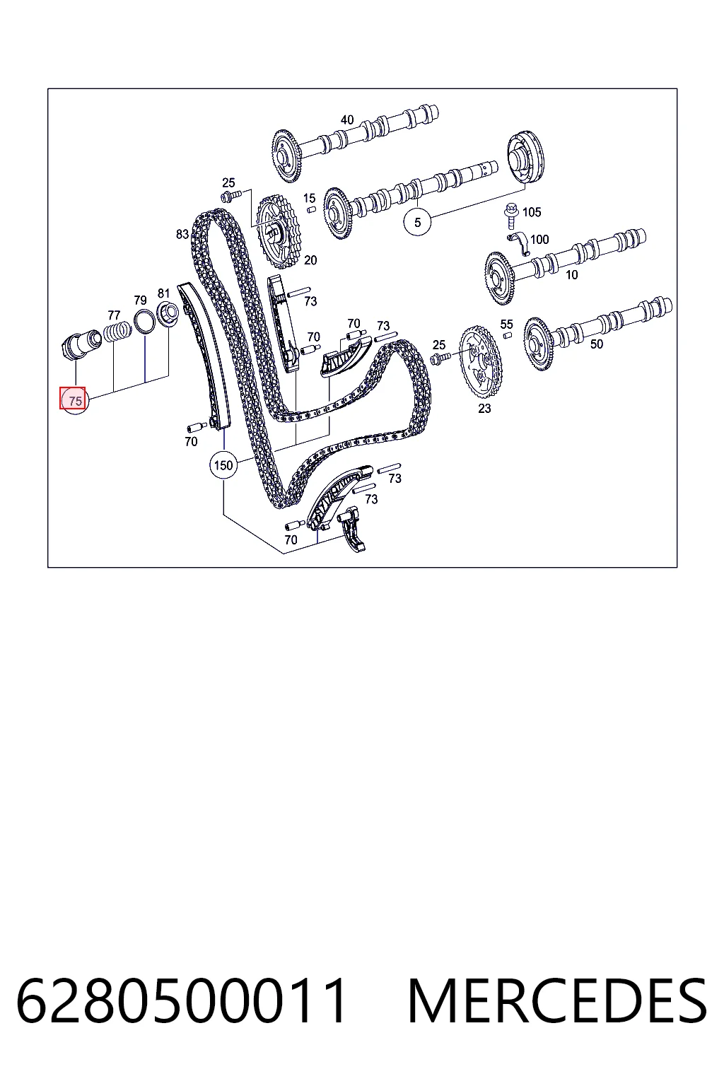 Napinacz łańcucha rozrządu Fiat/Alfa/Lancia K68017937AA