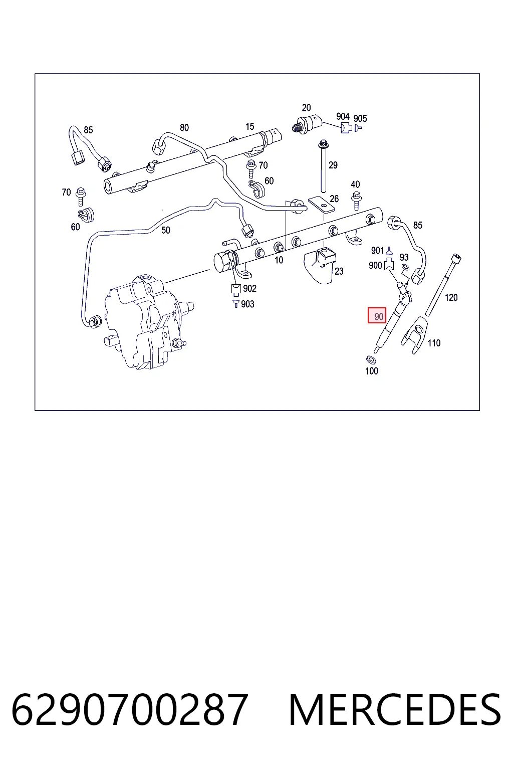 6290700287 Mercedes Wtryskiwacz paliwa