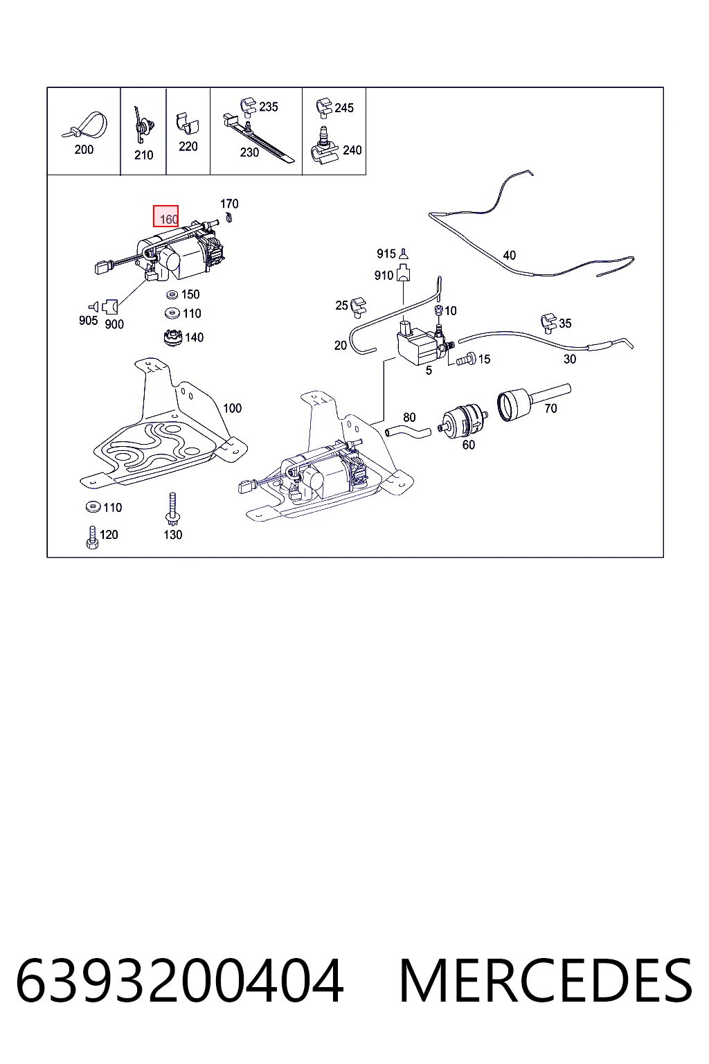 6393200404 Mercedes Kompresor zawieszenia pneumatycznego