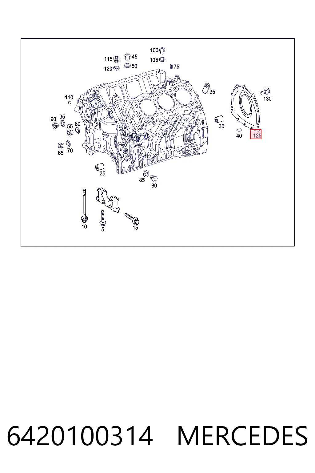 Uszczelniacz wału korbowego silnika tylny Fiat/Alfa/Lancia K68006028AA
