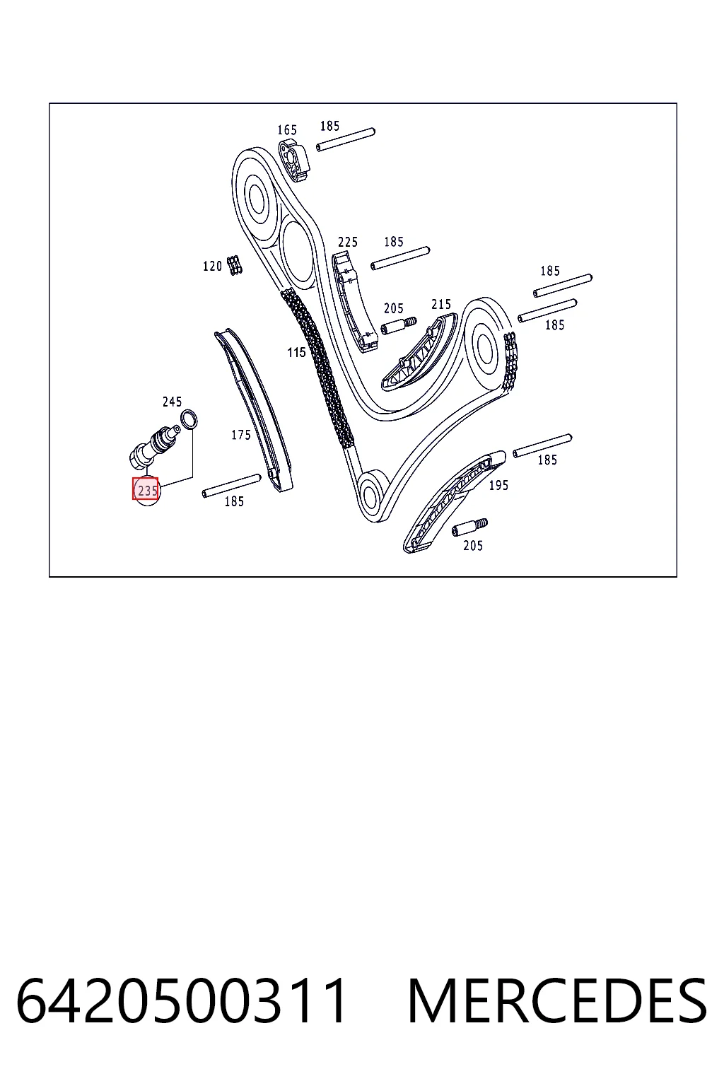 6420500311 Mercedes Napinacz łańcucha rozrządu