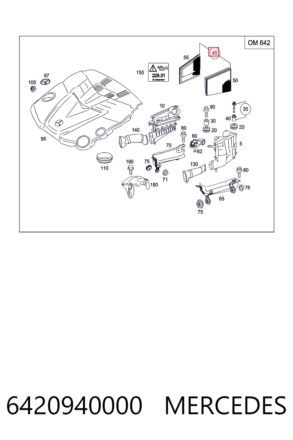 6420940000 Mercedes Filtr powietrza