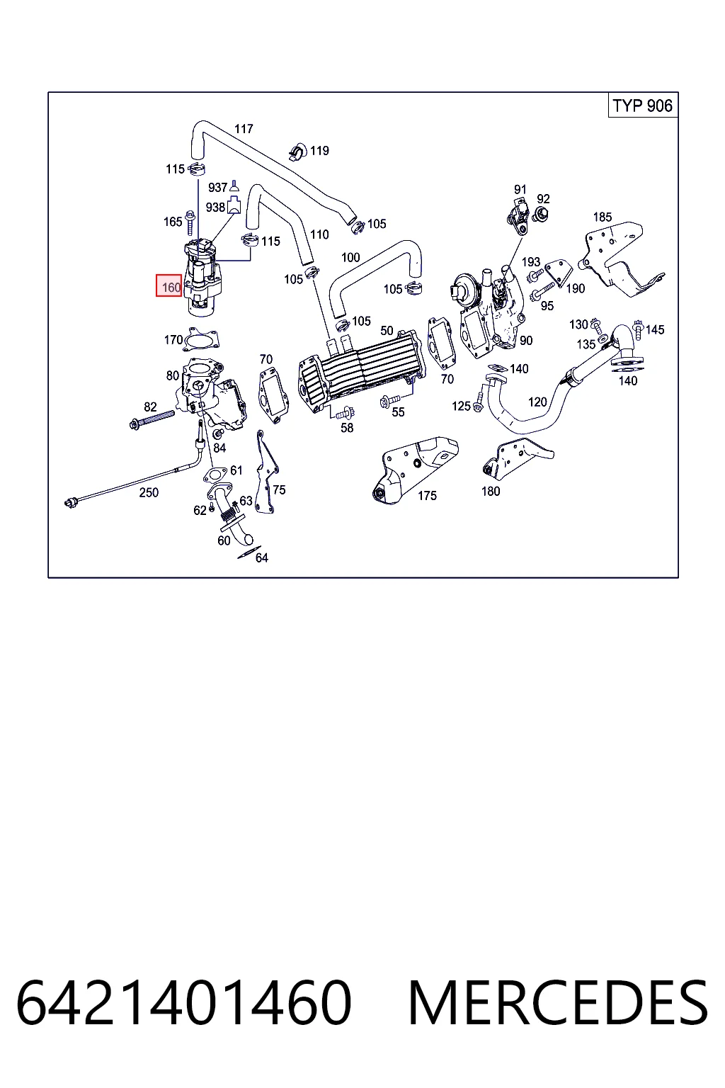 6421401460 Mercedes Zawór recyrkulacji spalin EGR