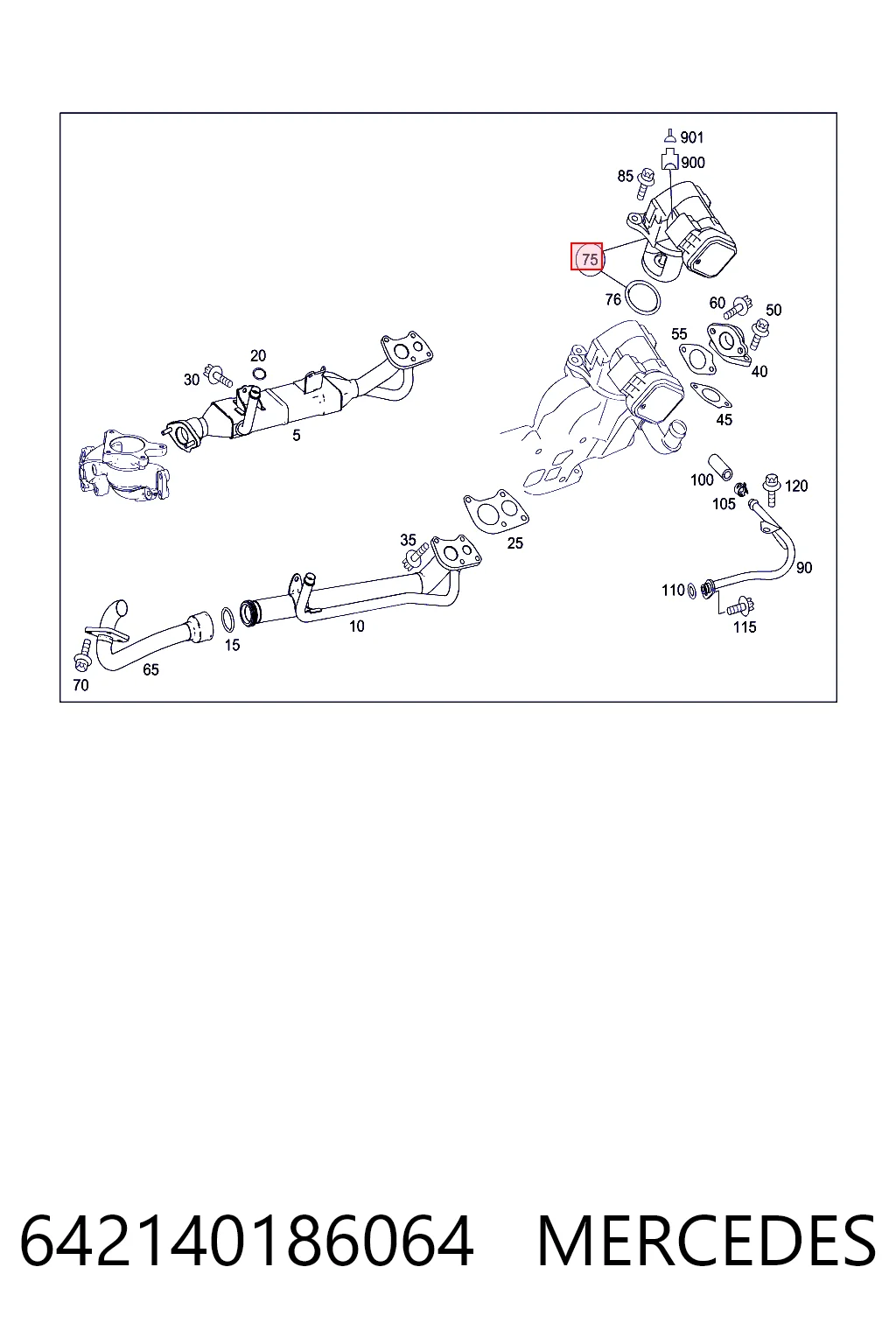 642140186064 Mercedes Zawór recyrkulacji spalin EGR