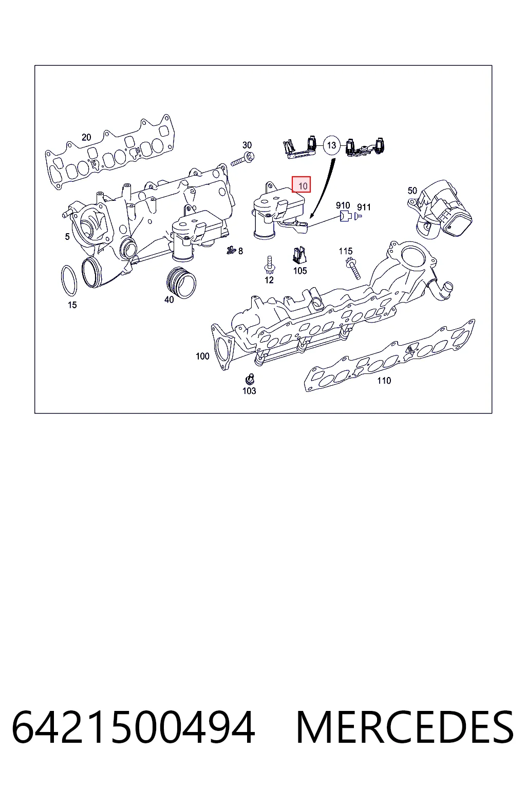 6421500494 Mercedes Aktuator klap kolektora ssącego