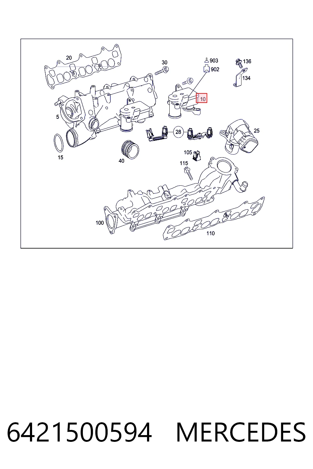 6421500594 Mercedes Aktuator klap kolektora ssącego